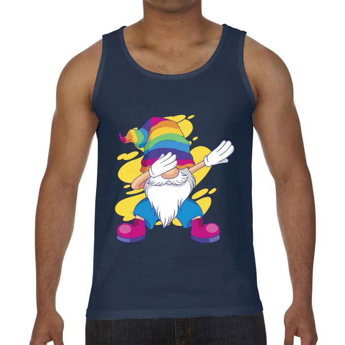 Dabbing Gnome Rainbow Comfort Colors® Tank Top