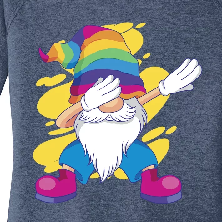 Dabbing Gnome Rainbow Women's Perfect Tri Tunic Long Sleeve Shirt