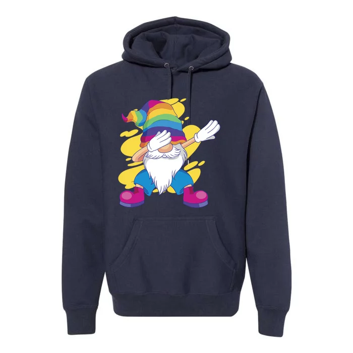 Dabbing Gnome Rainbow Premium Hoodie