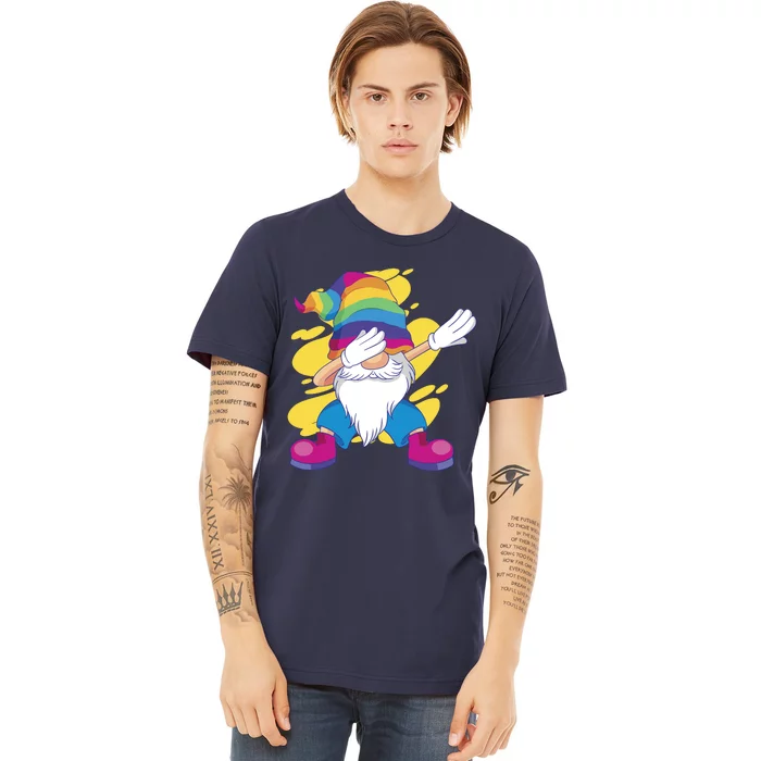 Dabbing Gnome Rainbow Premium T-Shirt