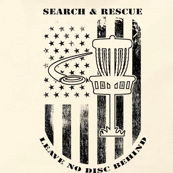 Disc Golf Rescue Squad Never Lose a Disc Black Zip Tote Bag