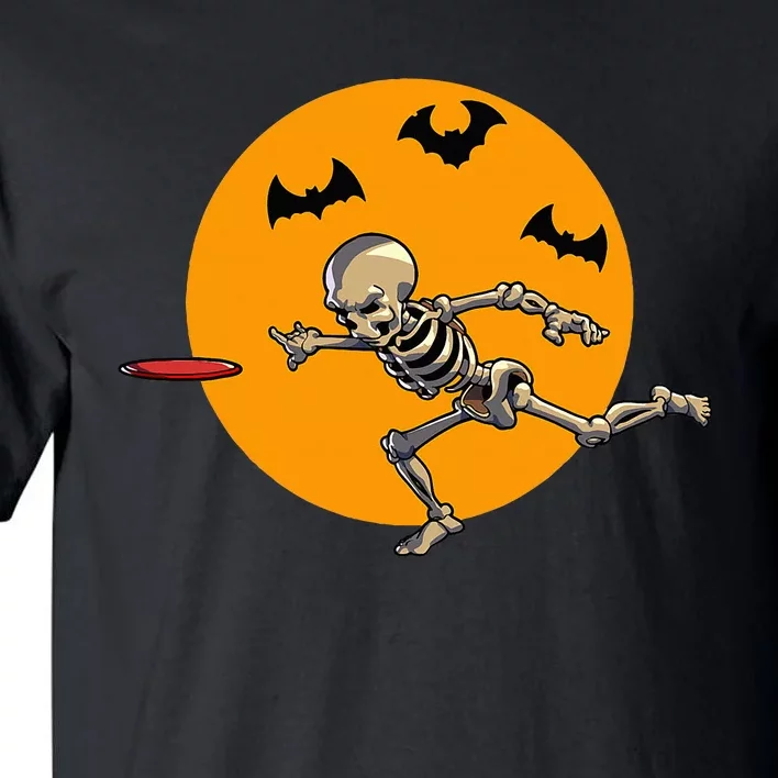 Disc Golfing Skeleton Halloween Disc Golf Halloween Tall T-Shirt