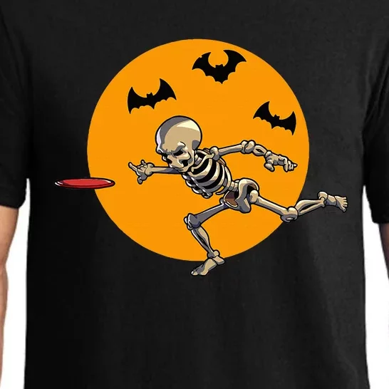 Disc Golfing Skeleton Halloween Disc Golf Halloween Pajama Set