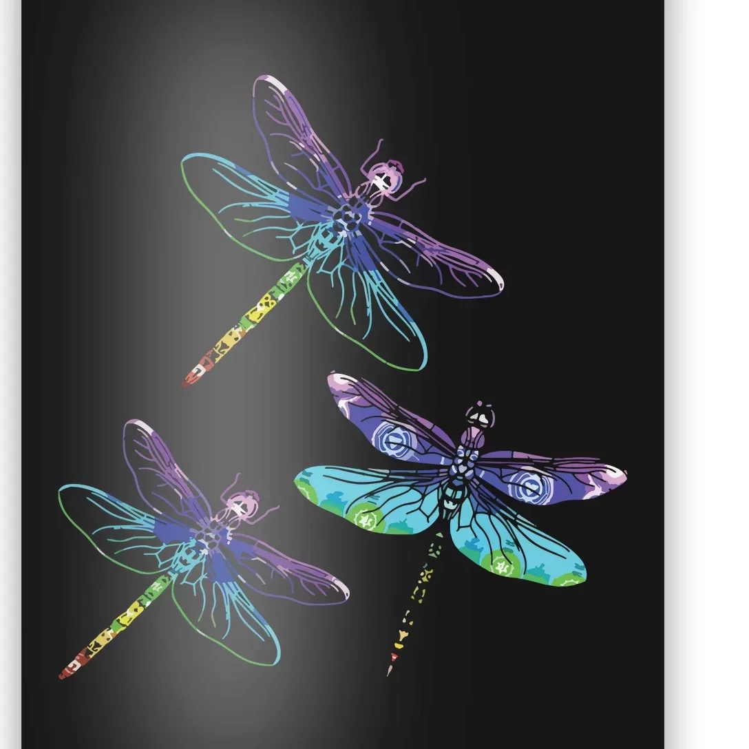 Dragonfly Gift Spirit Animal Chakra Color Dragonflies Poster