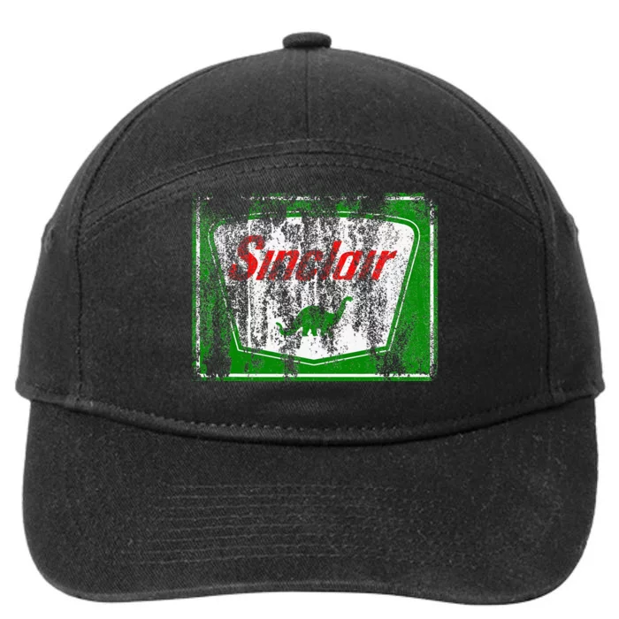 Dinosaur Gas Station Vintage Retro 7-Panel Snapback Hat