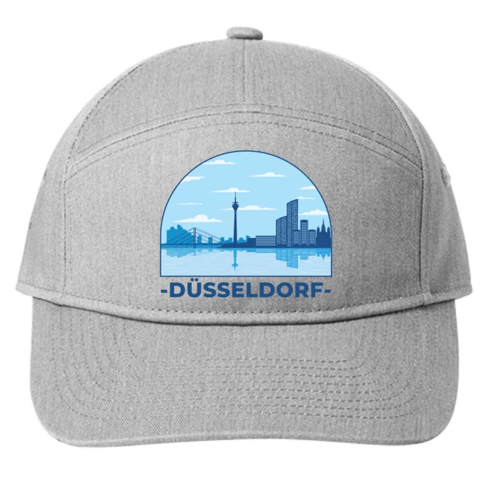 Dusseldorf Germany Skyline 7-Panel Snapback Hat