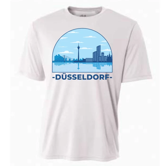 Dusseldorf Germany Skyline Cooling Performance Crew T-Shirt