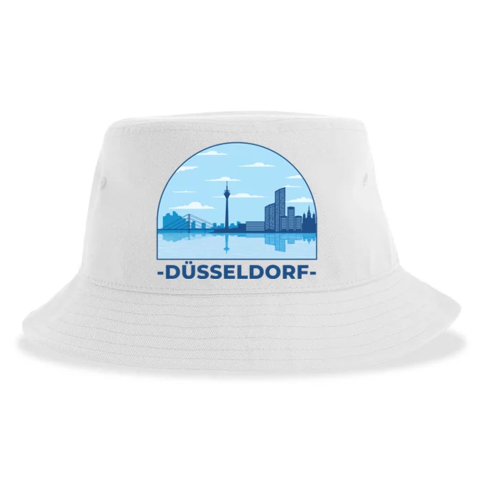 Dusseldorf Germany Skyline Sustainable Bucket Hat