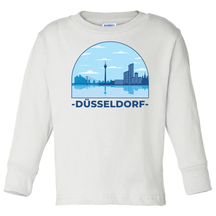 Dusseldorf Germany Skyline Toddler Long Sleeve Shirt