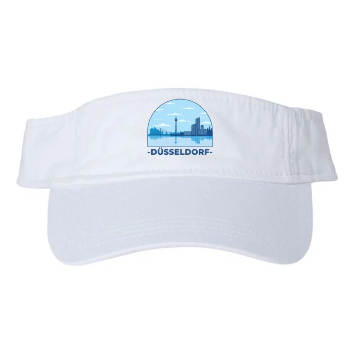 Dusseldorf Germany Skyline Valucap Bio-Washed Visor