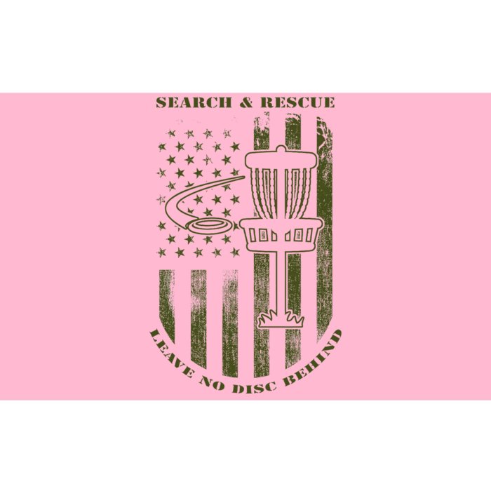 Disc Golf Search & Rescue Leave No Disc Behind Green Bumper Sticker