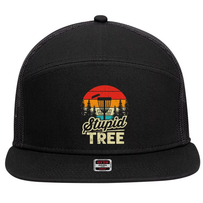 Disc Golf Stupid Tree Disc Golf 7 Panel Mesh Trucker Snapback Hat