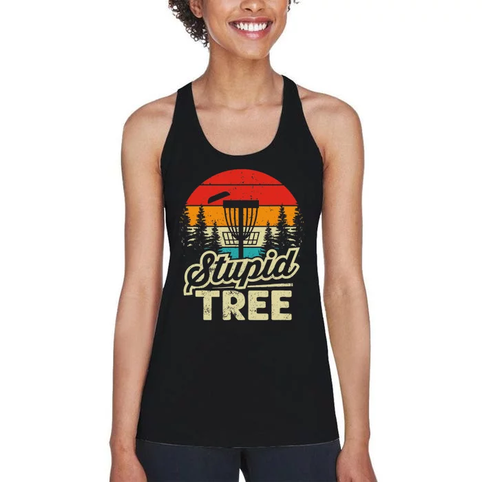 Disc Golf Stupid Tree Disc Golf Women's Racerback Tank