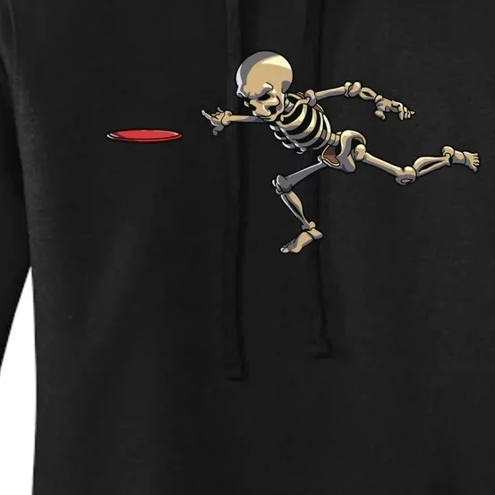 Disc Golfing Skeleton Halloween Disc Golf Halloween Women's Pullover Hoodie