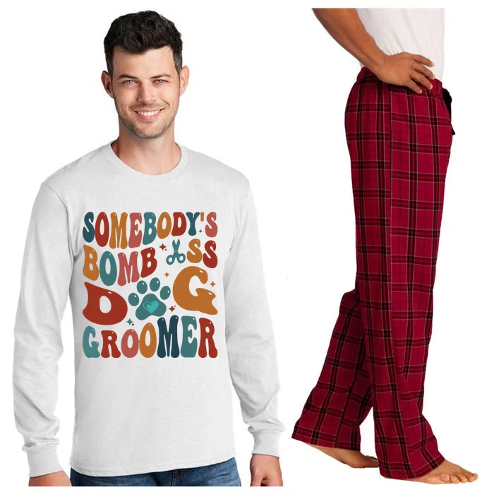 Dog Groomer Somebodys Bomb As Dog Groomer Long Sleeve Pajama Set