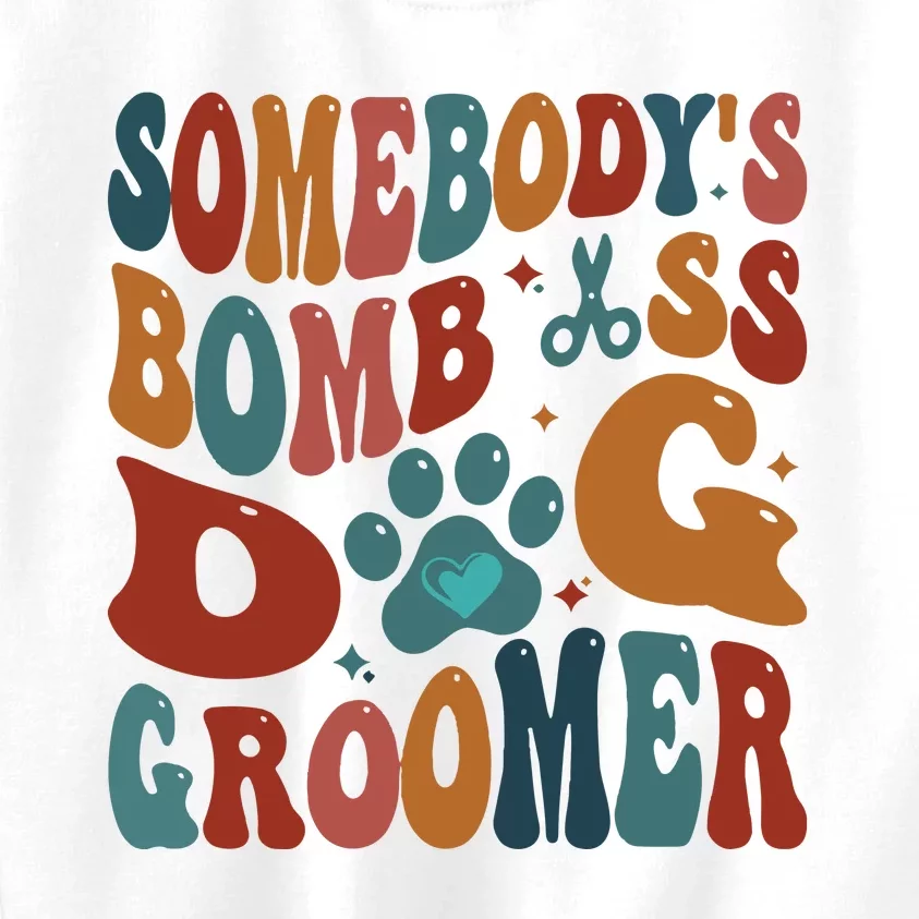 Dog Groomer Somebodys Bomb As Dog Groomer Kids Sweatshirt