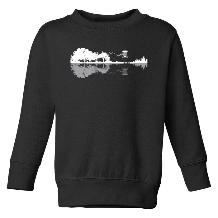 Disc Golf Sunset Guitar Guitarist Player Outfit Gift For Those Who Play Frolf Toddler Sweatshirt