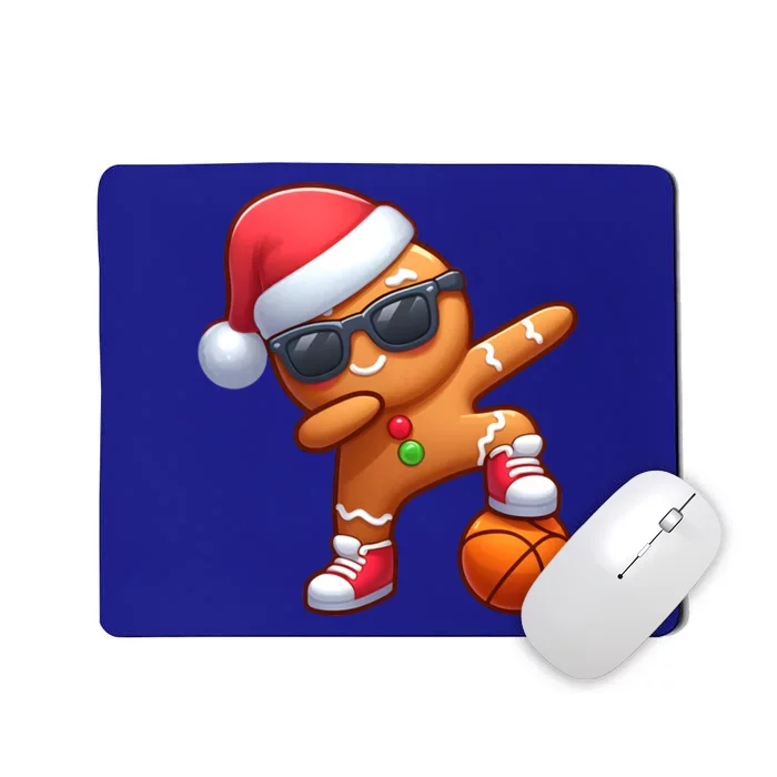 Dabbing Gingerbread Santa Christmas Basketball Xmas Gift Mousepad