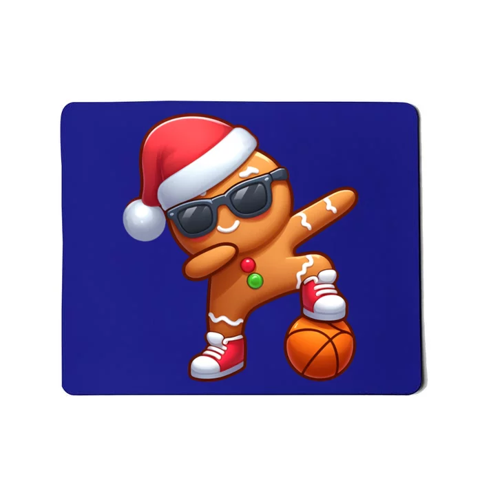 Dabbing Gingerbread Santa Christmas Basketball Xmas Gift Mousepad