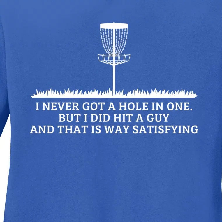 Disc Golf Sport Funny Joke Gift Ladies Long Sleeve Shirt