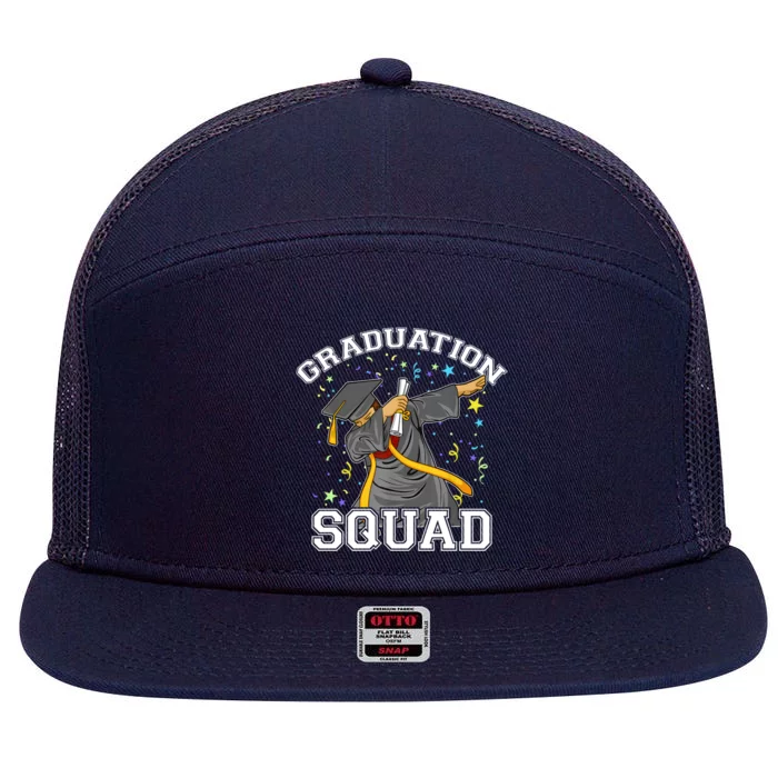 Dabbing Graduation Squad Family Matching Graduate Outfits Great Gift 7 Panel Mesh Trucker Snapback Hat