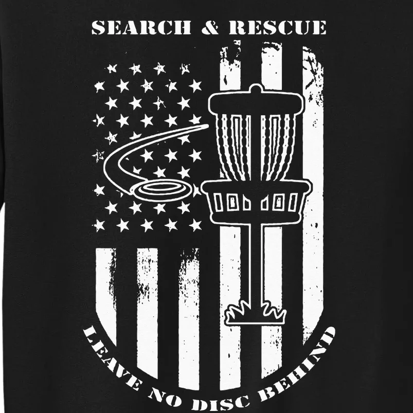 Disc Golf Search & Rescue Leave No Disc Behind White Flag Sweatshirt