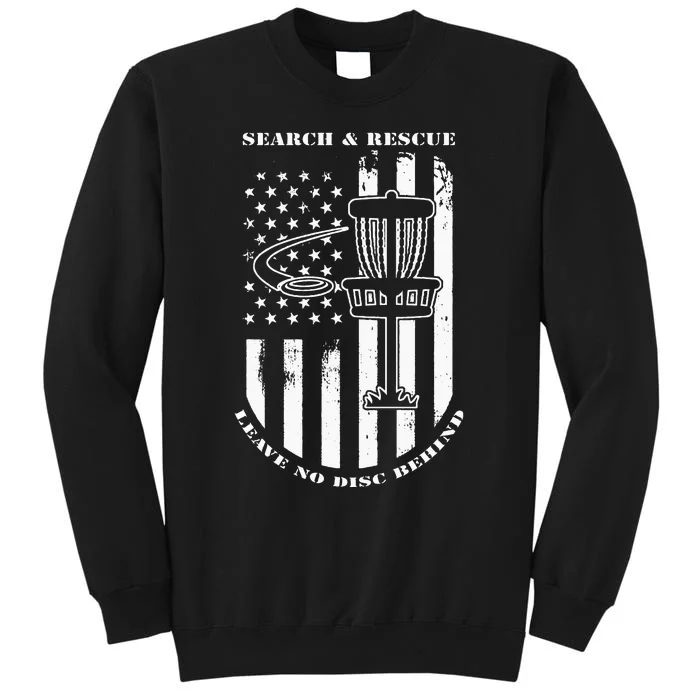 Disc Golf Search & Rescue Leave No Disc Behind White Flag Sweatshirt