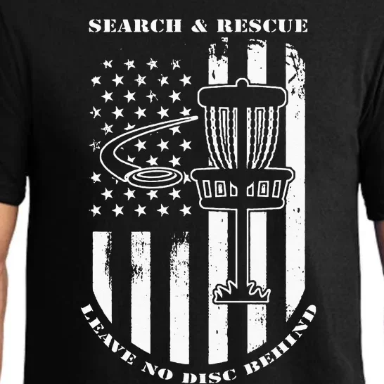 Disc Golf Search & Rescue Leave No Disc Behind White Flag Pajama Set