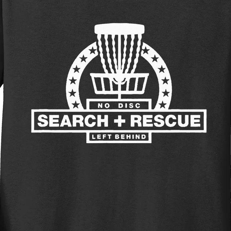 Disc Golf Search and Rescue Disc Golf Gift Funny Disc Golf Kids Long Sleeve Shirt