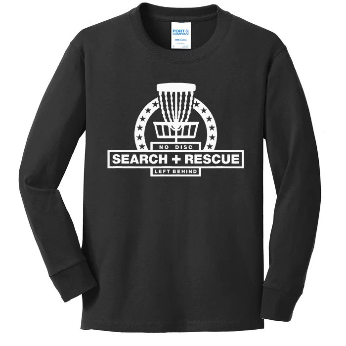 Disc Golf Search and Rescue Disc Golf Gift Funny Disc Golf Kids Long Sleeve Shirt