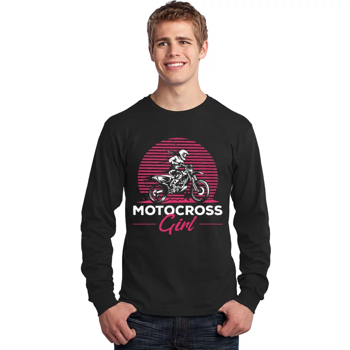 Dirtbike Girl Supercross Girl Enduro Off Road Motocross Girl Long Sleeve Shirt