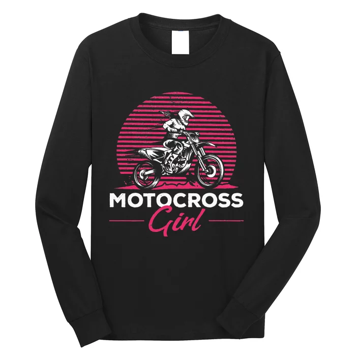 Dirtbike Girl Supercross Girl Enduro Off Road Motocross Girl Long Sleeve Shirt