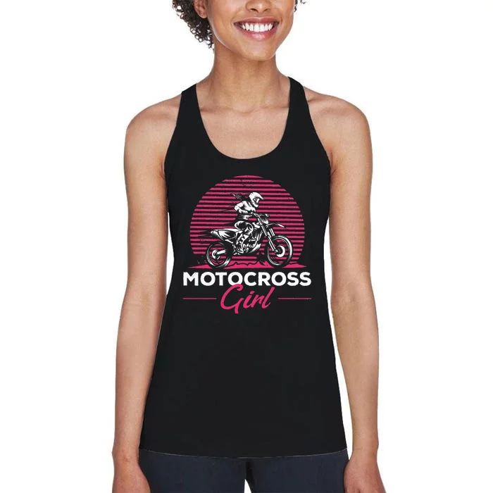 Dirtbike Girl Supercross Girl Enduro Off Road Motocross Girl Women's Racerback Tank