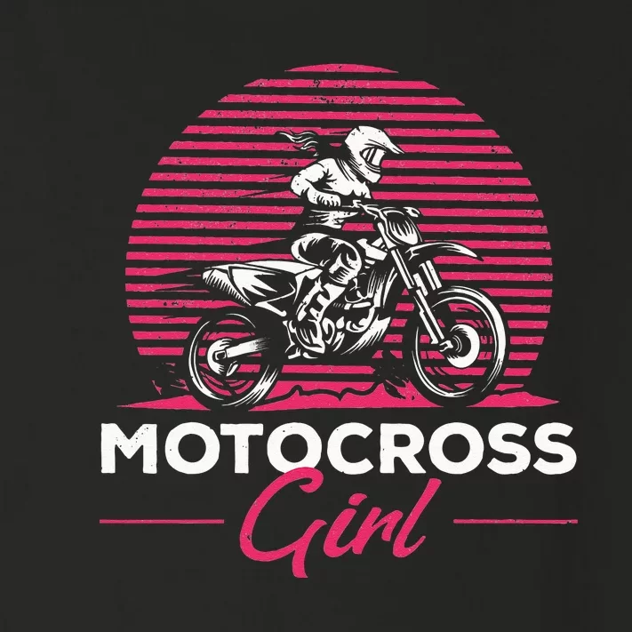 Dirtbike Girl Supercross Girl Enduro Off Road Motocross Girl Toddler Long Sleeve Shirt