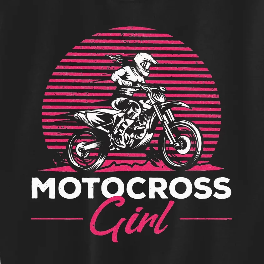 Dirtbike Girl Supercross Girl Enduro Off Road Motocross Girl Kids Sweatshirt