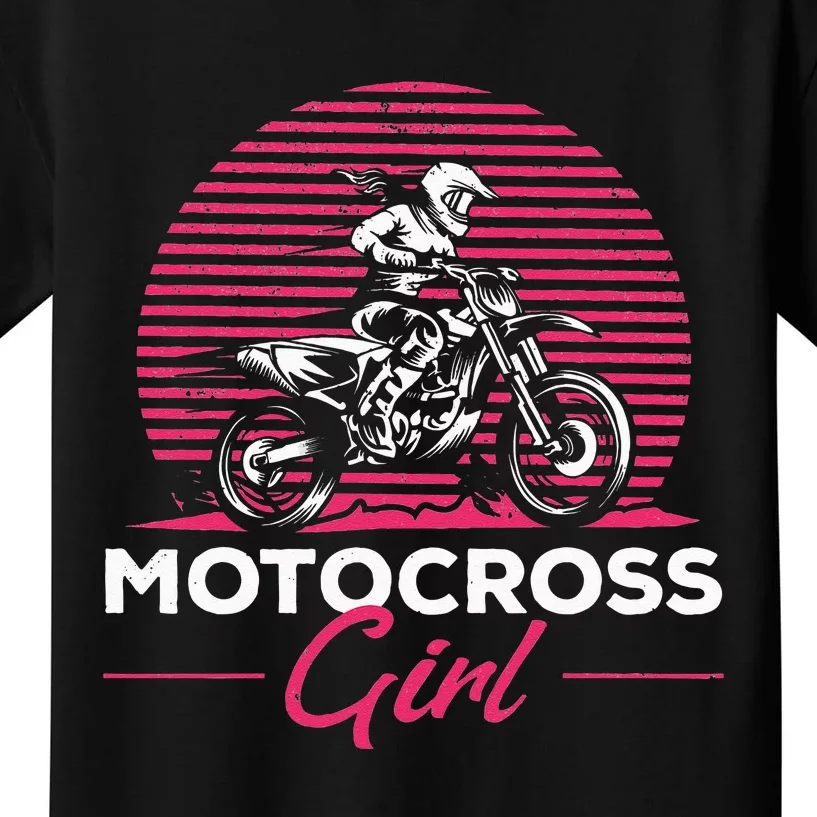 Dirtbike Girl Supercross Girl Enduro Off Road Motocross Girl Kids T-Shirt