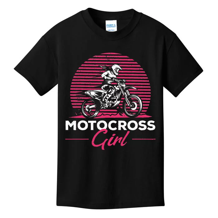 Dirtbike Girl Supercross Girl Enduro Off Road Motocross Girl Kids T-Shirt