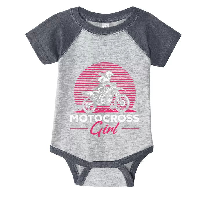 Dirtbike Girl Supercross Girl Enduro Off Road Motocross Girl Infant Baby Jersey Bodysuit