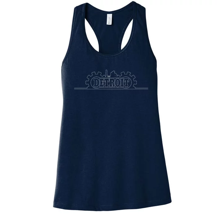 Detroit Gears Skyline Women's Racerback Tank