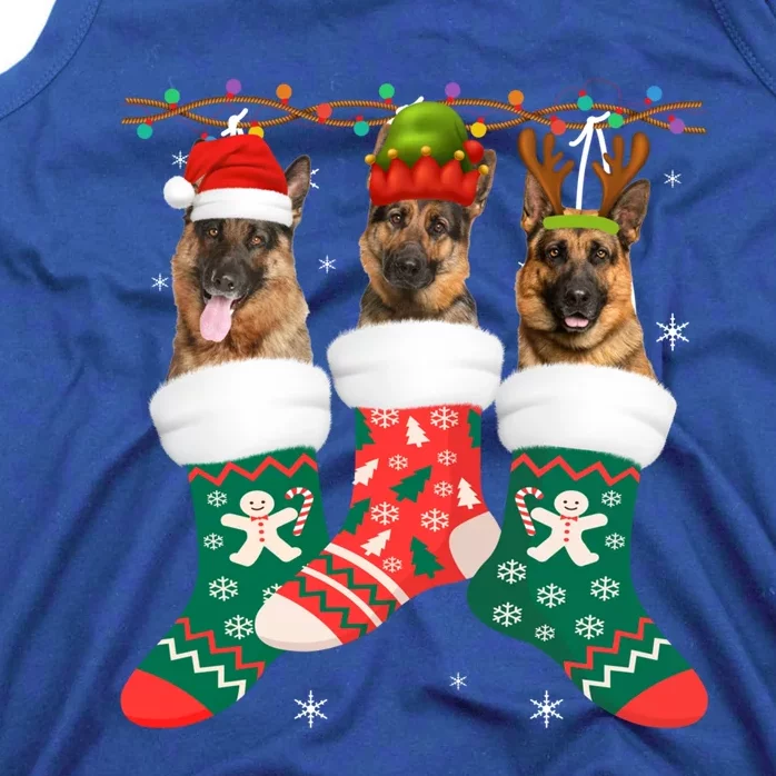 Dog Ger Shepherd Christmas Socks Funny Xmas Pajama Puppy Cool Gift Tank Top