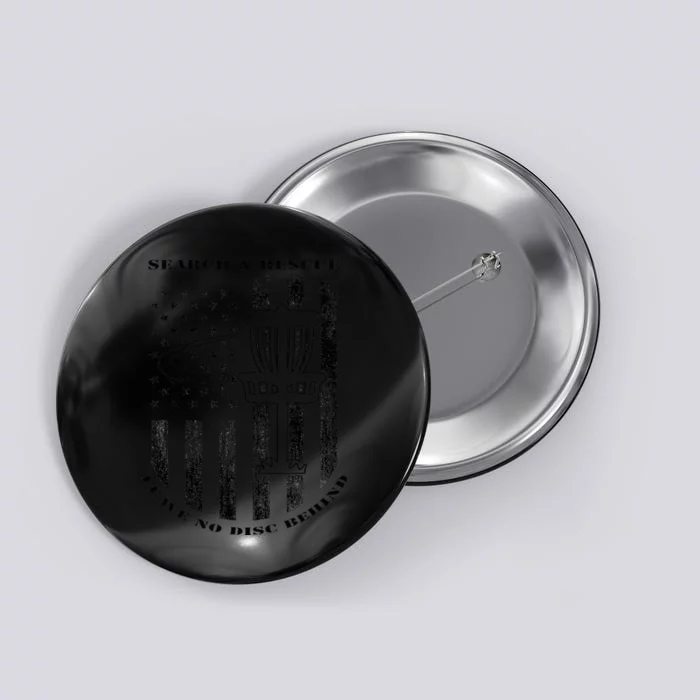 Disc Golf Search & Rescue Leave No Disc Behind Black Button