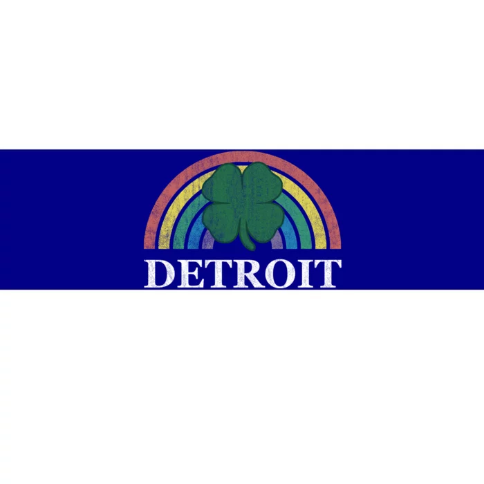 Detroit Gift St Patrick's Day Shamrock Rainbow Irish Lucky Funny Gift Bumper Sticker