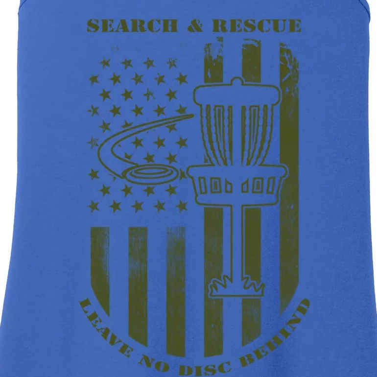 Disc Golf Search And Rescue Leave No Disc Behind Green Gift Ladies Essential Tank