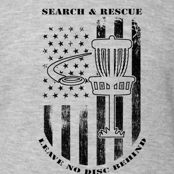 Disc Golf Search & Rescue Leave No Disc Behind Black Toddler Sweatshirt