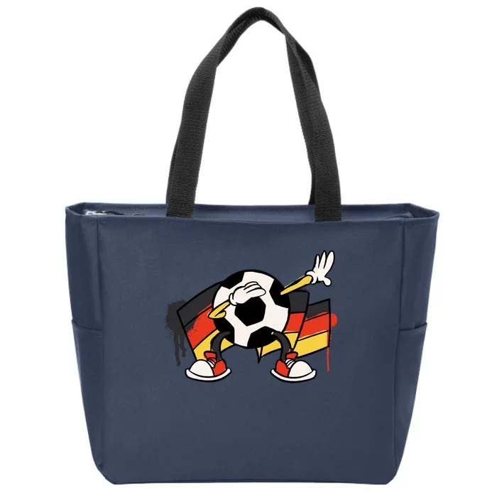 Dabbing Germany Soccer Ball Zip Tote Bag