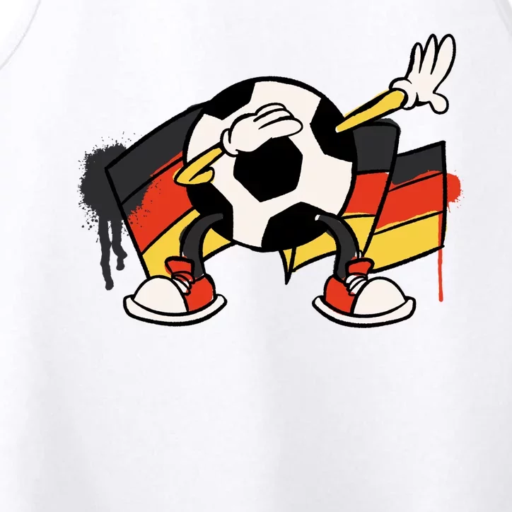 Dabbing Germany Soccer Ball Performance Tank