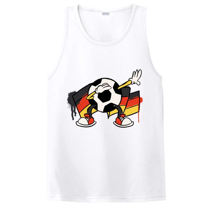 Dabbing Germany Soccer Ball Performance Tank