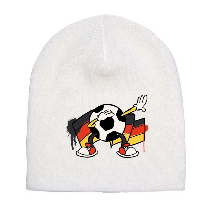 Dabbing Germany Soccer Ball Short Acrylic Beanie