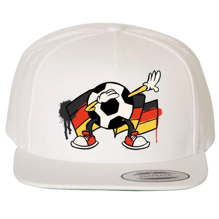 Dabbing Germany Soccer Ball Wool Snapback Cap