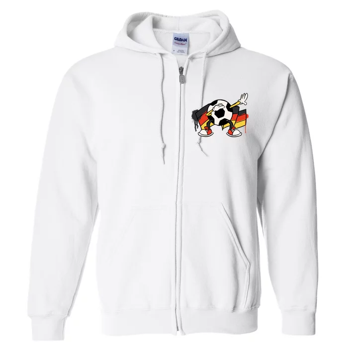 Dabbing Germany Soccer Ball Full Zip Hoodie